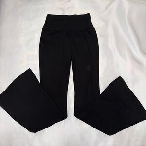 Flare‎ leggings criss-cross high waist black size small